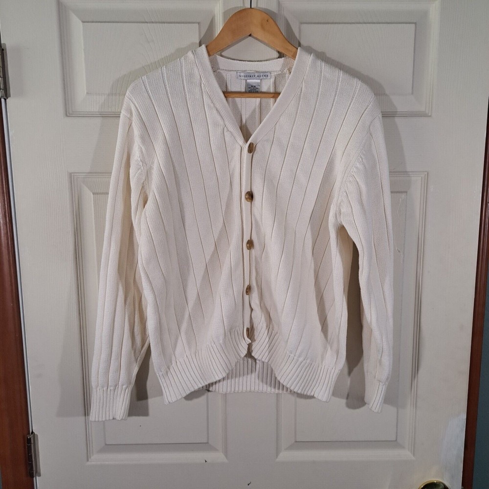 Geoffrey Beene Cream Cardigan Sweater